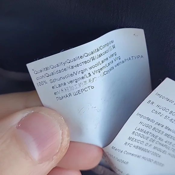 HUGO BOSS Grand Central US Black Striped Virgin Wool 40 R Mens Suit Jacket Pants - Picture 11 of 11